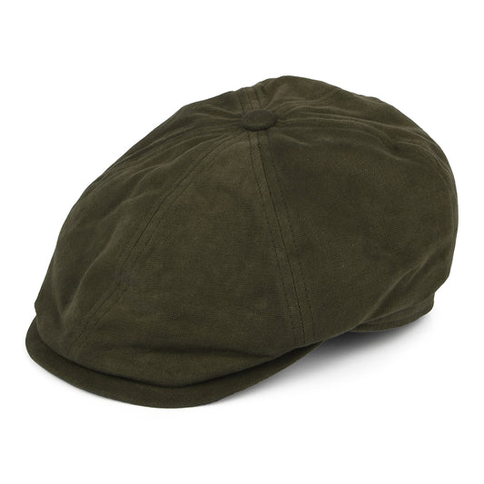 Gorra Newsboy Hudson de algodón de Failsworth - Kaki-Azul Marino