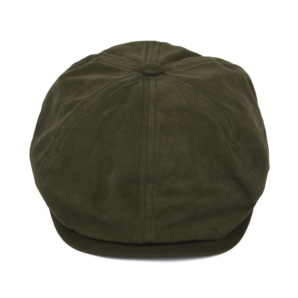 Gorra Newsboy Hudson de algodón de Failsworth - Kaki-Azul Marino