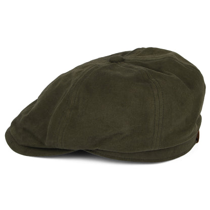 Gorra Newsboy Hudson de algodón de Failsworth - Kaki-Azul Marino