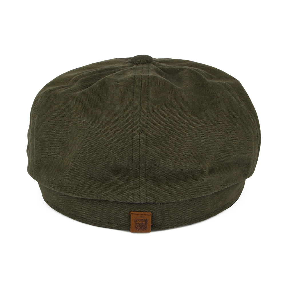 Gorra Newsboy Hudson de algodón de Failsworth - Kaki-Azul Marino