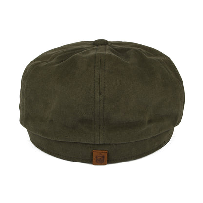 Gorra Newsboy Hudson de algodón de Failsworth - Kaki-Azul Marino