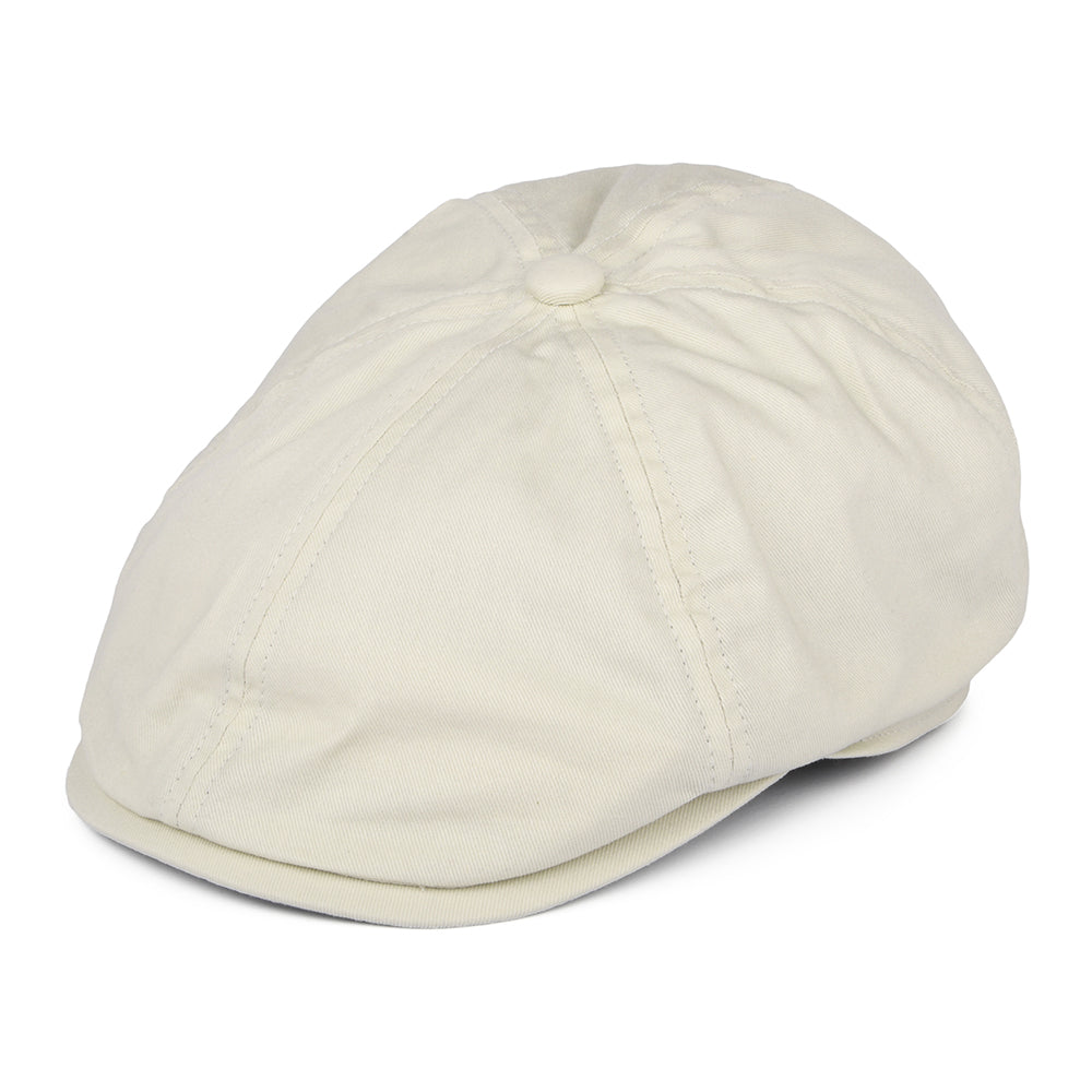 Gorra Newsboy Hudson de algodón de Failsworth - Piedra-Azul Marino