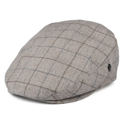 Gorra plana a cuadros II de City Sport - Marrón Claro