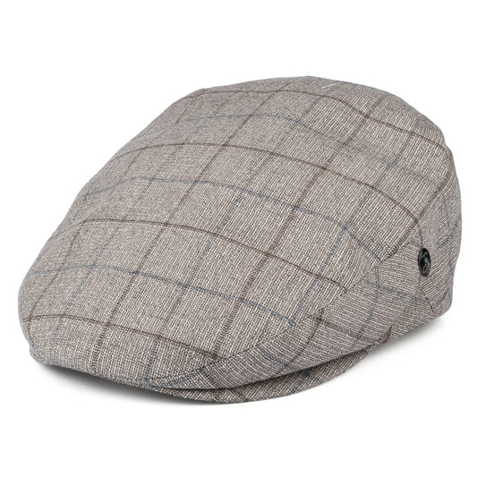 Gorra plana a cuadros II de City Sport - Marrón Claro