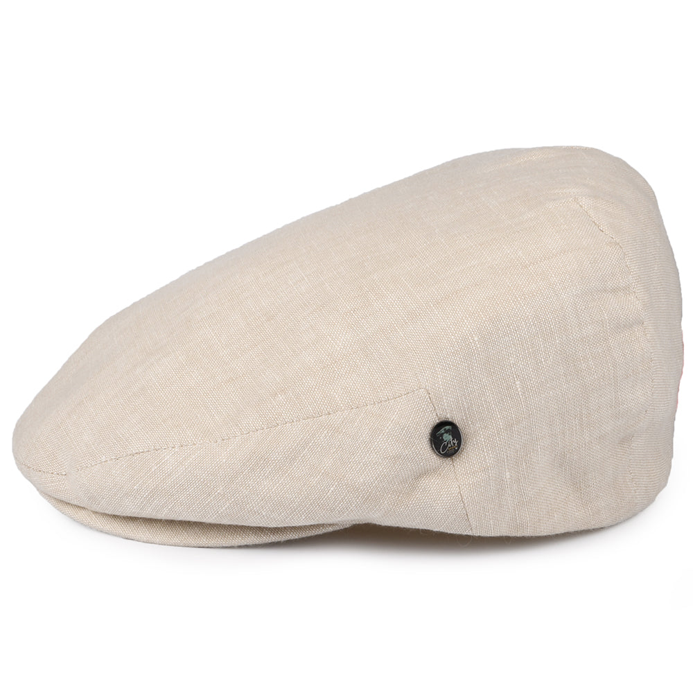 Gorra plana de lino de City Sport - Natural