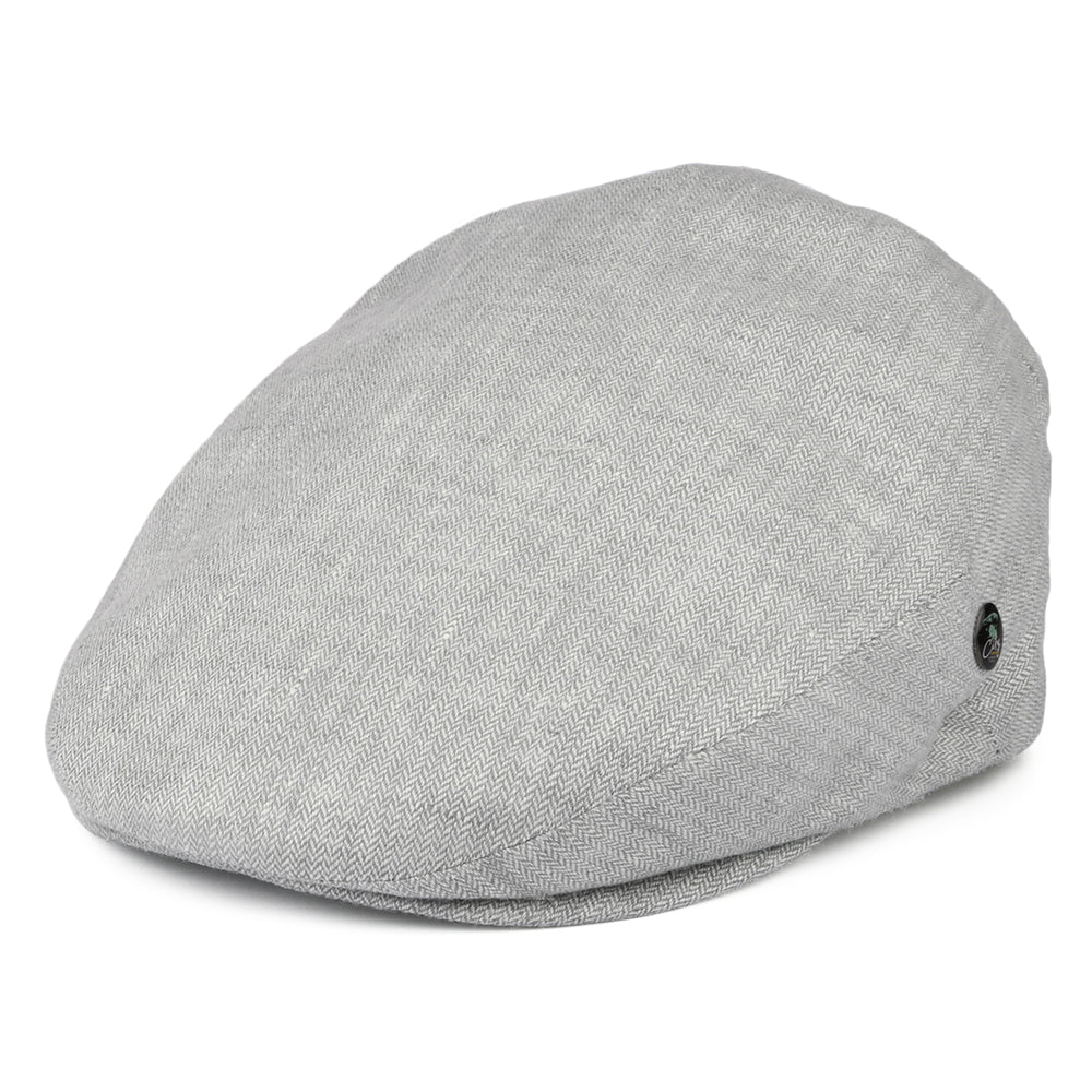 Gorra plana de lino micro espiga de City Sport - Azul Ártico