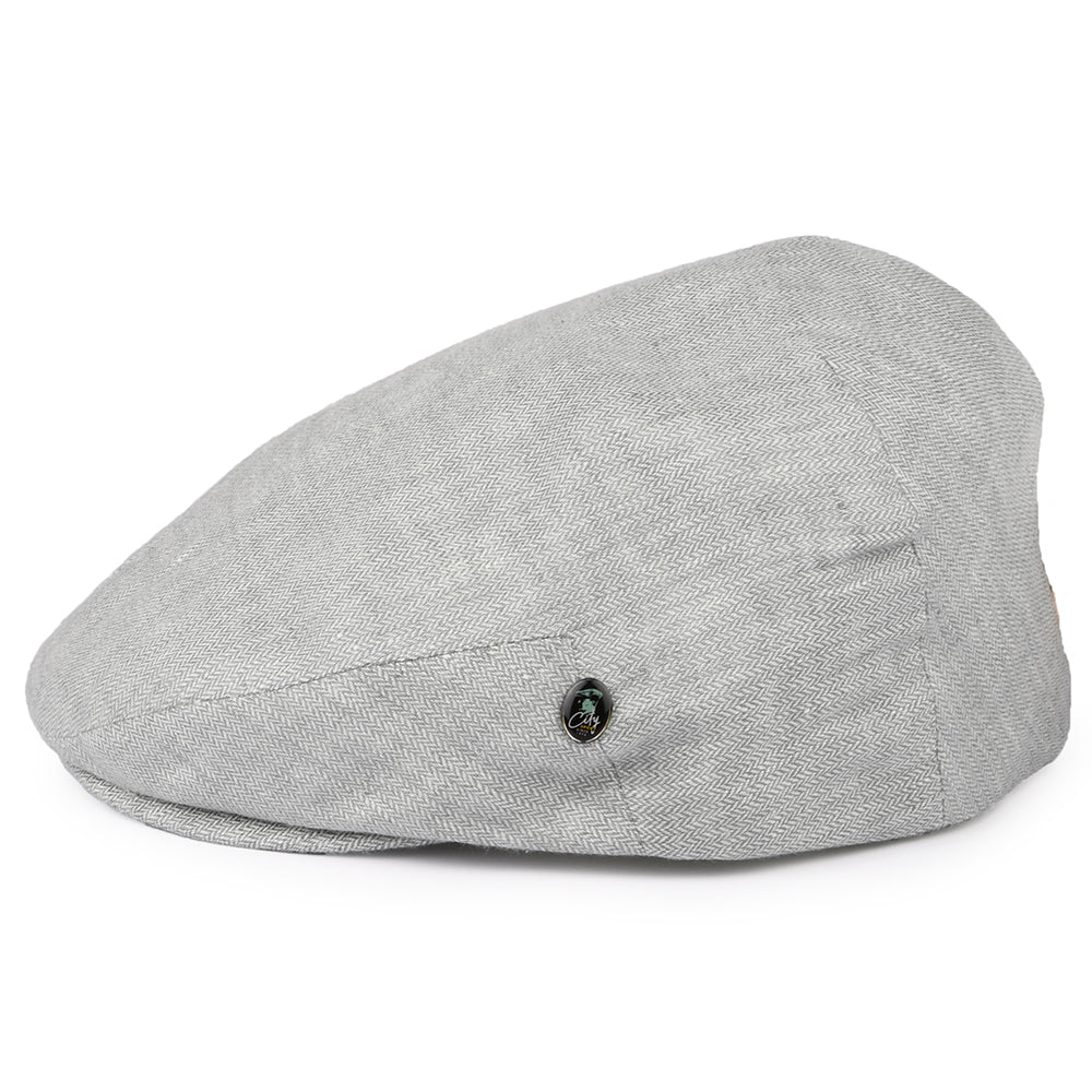 Gorra plana de lino micro espiga de City Sport - Azul Ártico