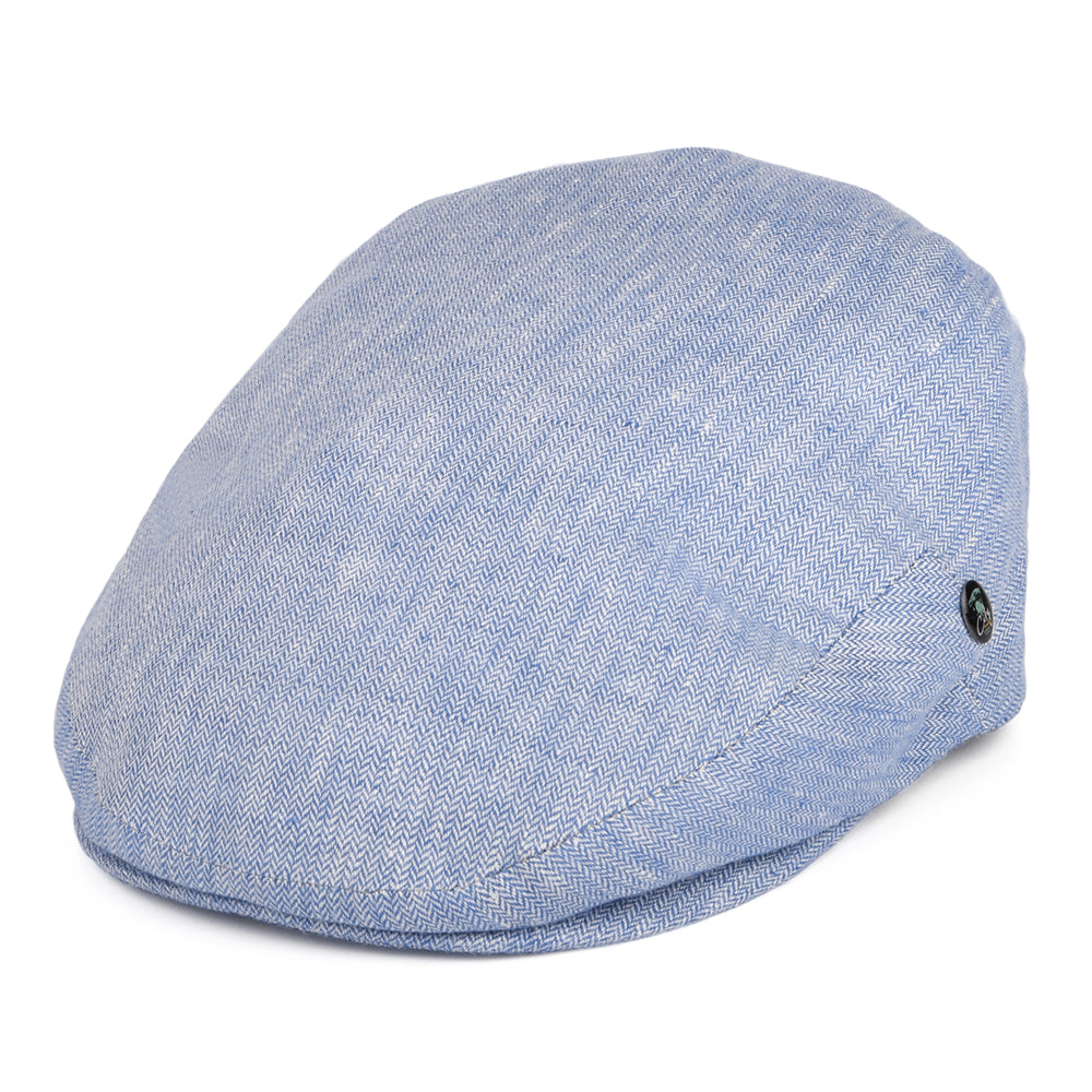Gorra plana de lino micro espiga de City Sport - Azul