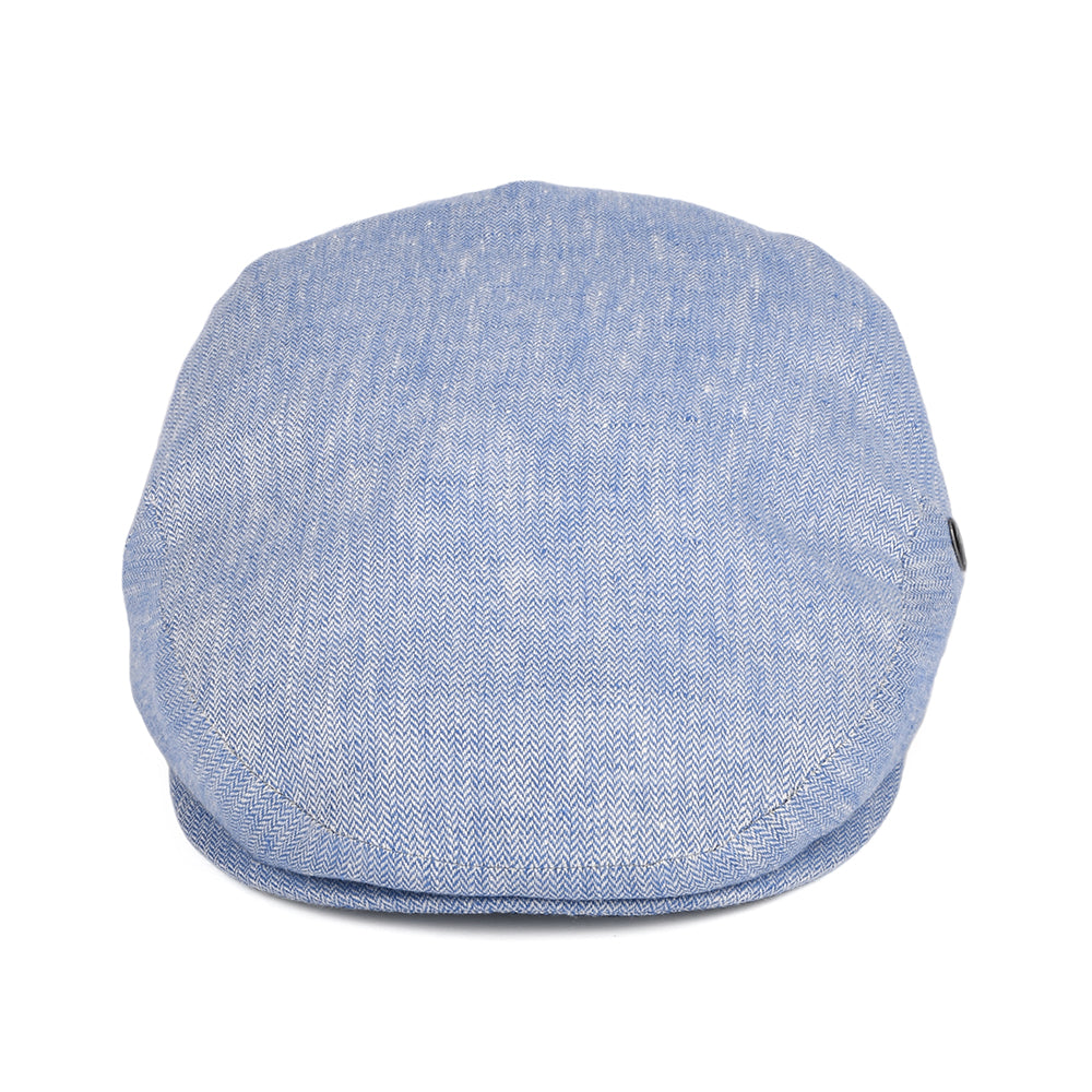 Gorra plana de lino micro espiga de City Sport - Azul