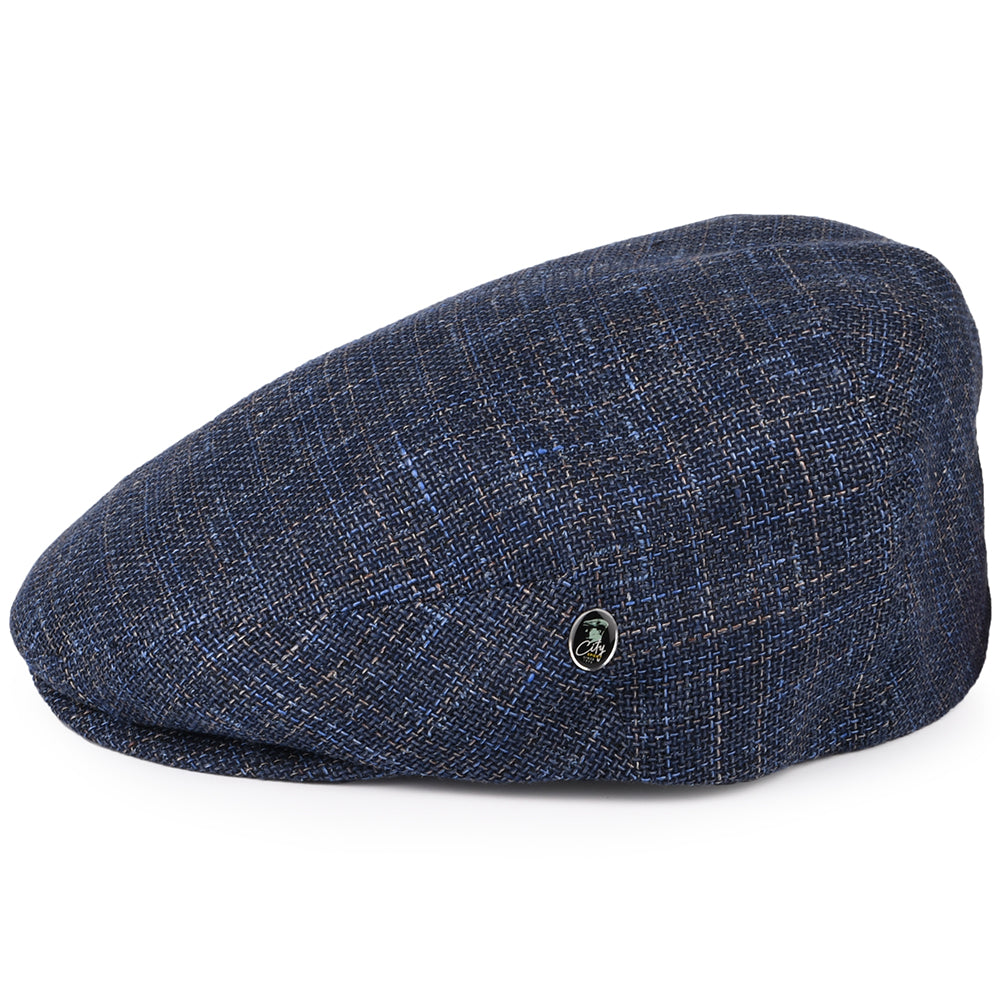 Gorra plana de lino-algodón de City Sport - Azul Marino