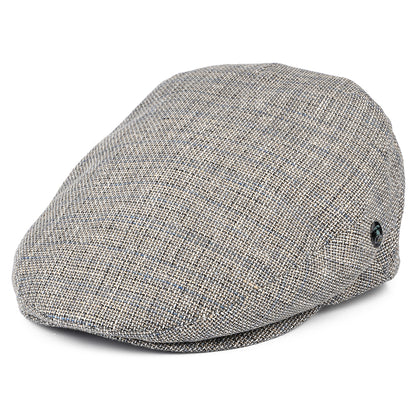 Gorra plana de lino-algodón de City Sport - Gris-Azul