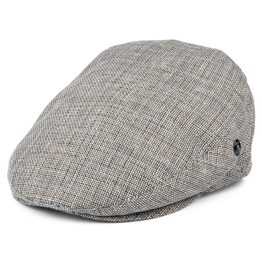 Gorra plana de lino-algodón de City Sport - Gris-Azul