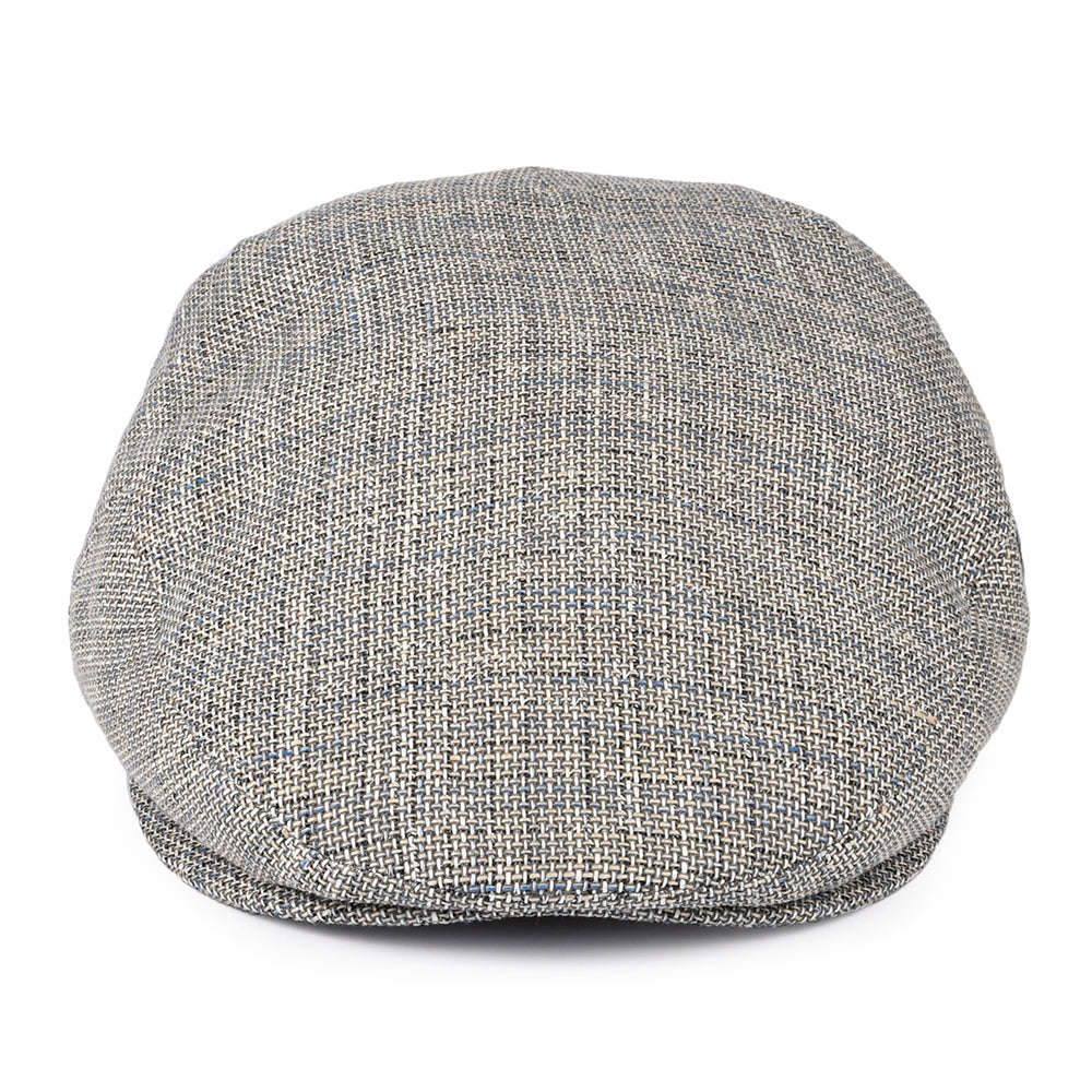 Gorra plana de lino-algodón de City Sport - Gris-Azul