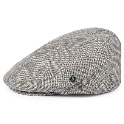 Gorra plana de lino-algodón de City Sport - Gris-Azul