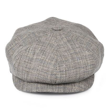 Gorra Newsboy de lino-algodón de City Sport - Gris-Azul