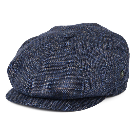 Gorra Newsboy de lino-algodón de City Sport - Azul Marino