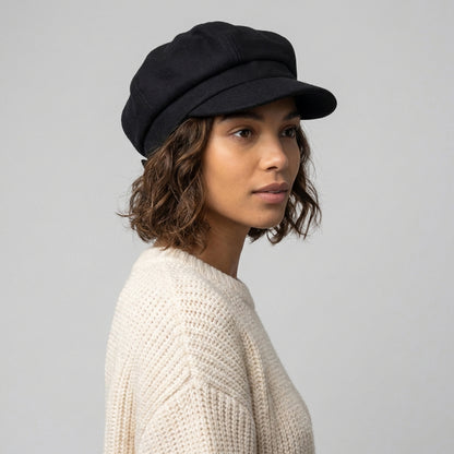 Gorra Baker Boy de mezcla de lana de sur la tête - Negro