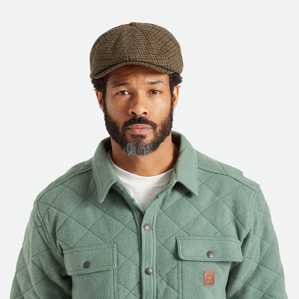 Gorra Newsboy Brood pata de gallo de Brixton - Caramelo-Negro