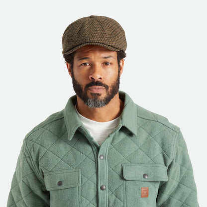Gorra Newsboy Brood pata de gallo de Brixton - Caramelo-Negro