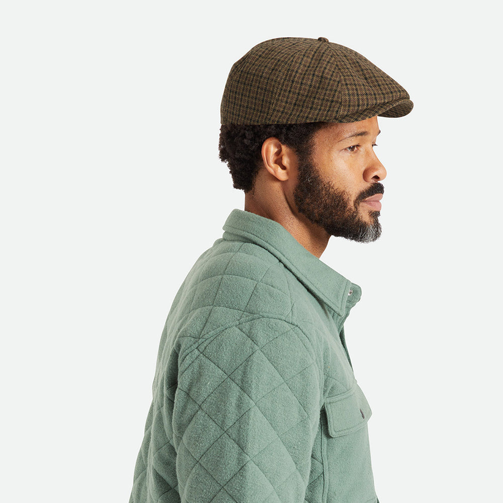 Gorra Newsboy Brood pata de gallo de Brixton - Caramelo-Negro