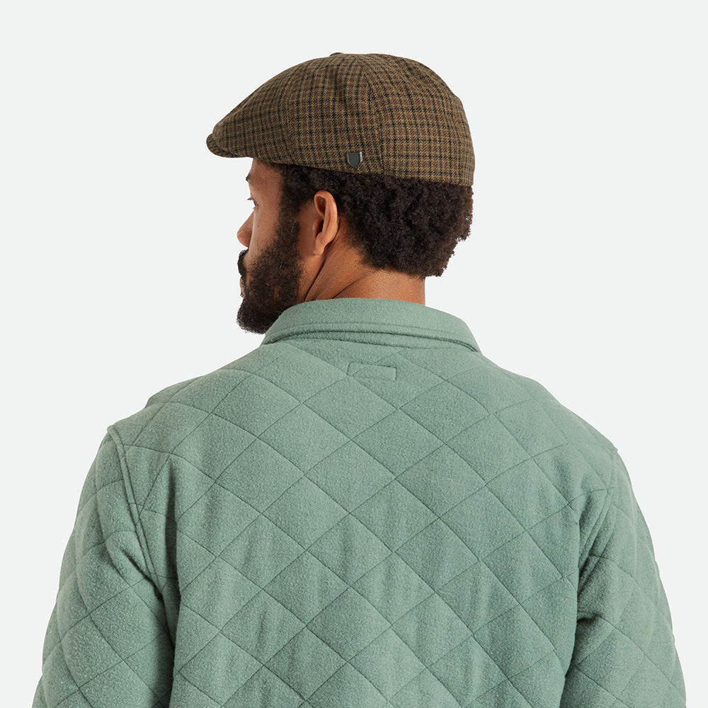 Gorra Newsboy Brood pata de gallo de Brixton - Caramelo-Negro