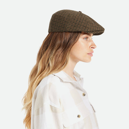 Gorra Newsboy Brood pata de gallo de Brixton - Caramelo-Negro