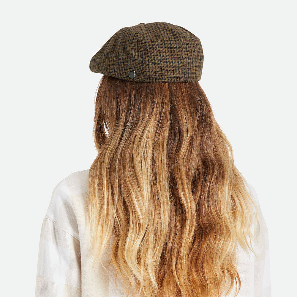 Gorra Newsboy Brood pata de gallo de Brixton - Caramelo-Negro