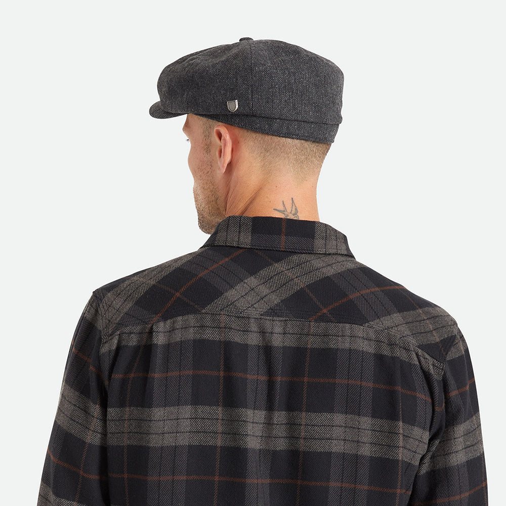 Gorra Newsboy Brood holgada de Brixton - Negro-Gris