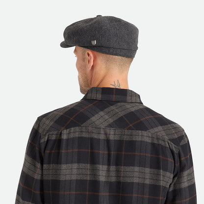 Gorra Newsboy Brood holgada de Brixton - Negro-Gris
