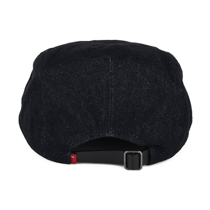Gorra plana Driver de tejido vaquero con etiqueta lisa de Levi's - Azul Oscuro