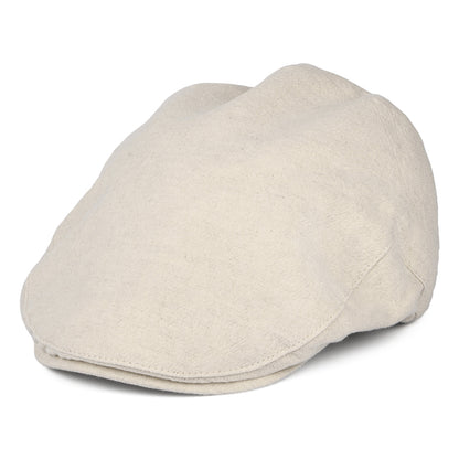 Gorra plana Skye Balmoral de lino grueso de Christys - Crema