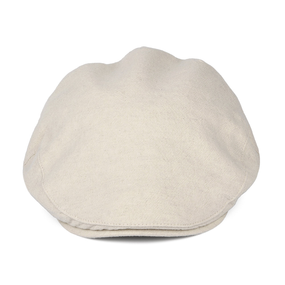 Gorra plana Skye Balmoral de lino grueso de Christys - Crema