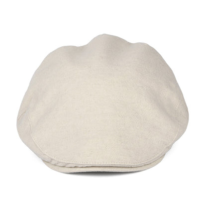 Gorra plana Skye Balmoral de lino grueso de Christys - Crema