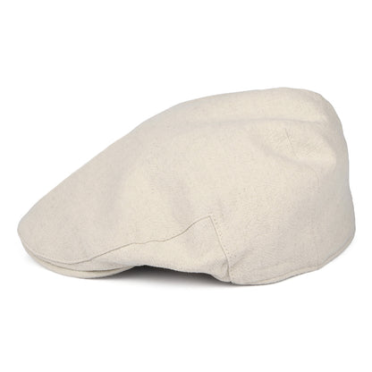 Gorra plana Skye Balmoral de lino grueso de Christys - Crema