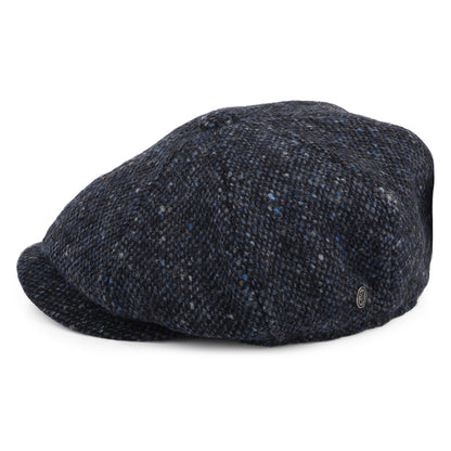 Gorra Newsboy Glenborin de Tweed Donegal Mezcla de tonos de Jaxon & James - Azul-Negro