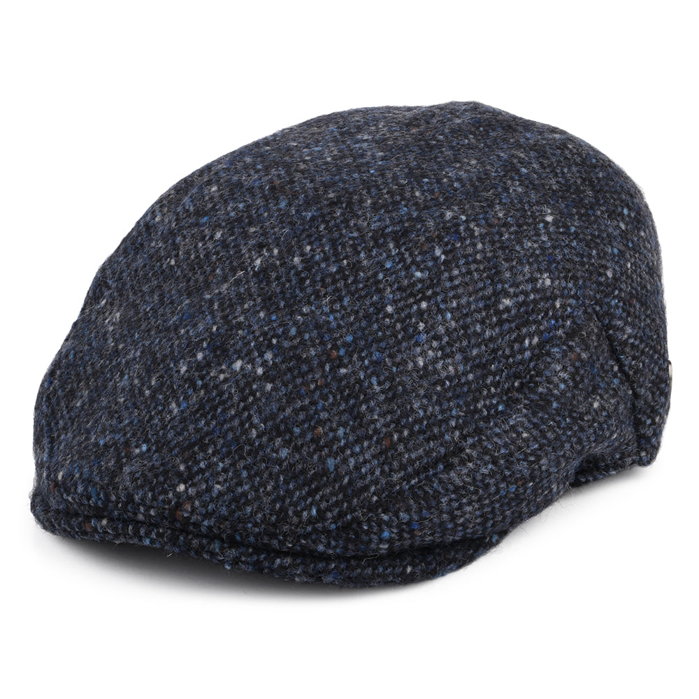 Gorra plana Foyle de Tweed Donegal Mezcla de tonos de Jaxon & James - Azul-Negro