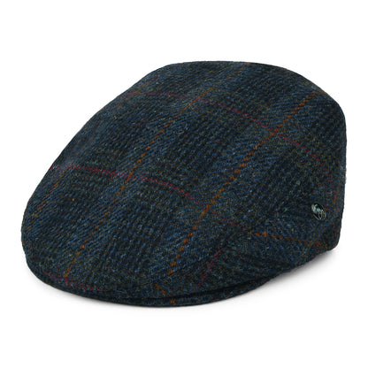 Gorra plana de HARRIS TWEED a cuadros de City Sport - Azul Marino