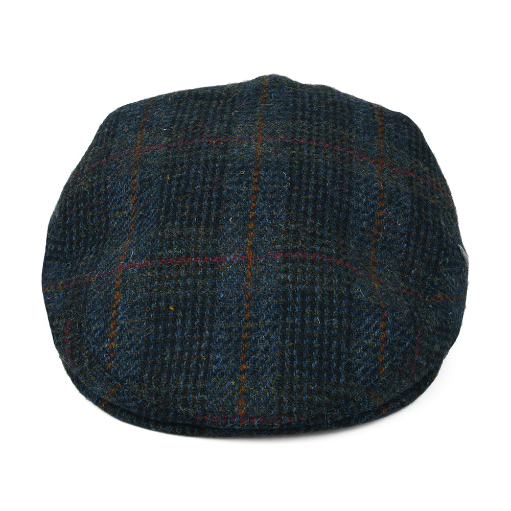 Gorra plana de HARRIS TWEED a cuadros de City Sport - Azul Marino