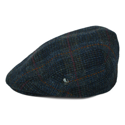Gorra plana de HARRIS TWEED a cuadros de City Sport - Azul Marino