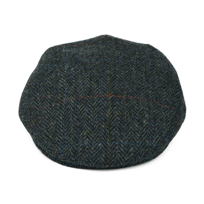 Gorra plana de HARRIS TWEED espiga a cuadros de City Sport - Gris-Azul