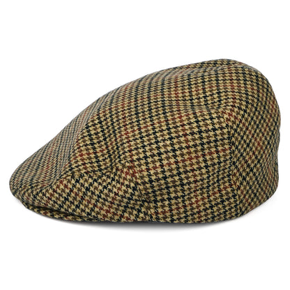 Gorra plana de lana-cachemira pata de gallo de City Sport - Camel