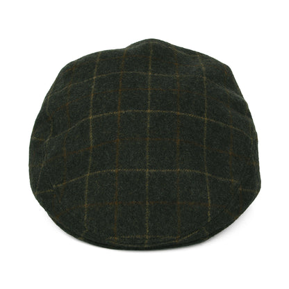 Gorra plana de loden wool a cuadros de City Sport - Verde Musgo