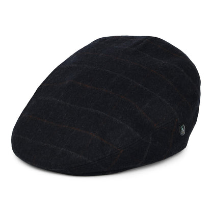 Gorra plana de loden wool a cuadros de City Sport - Azul Marino