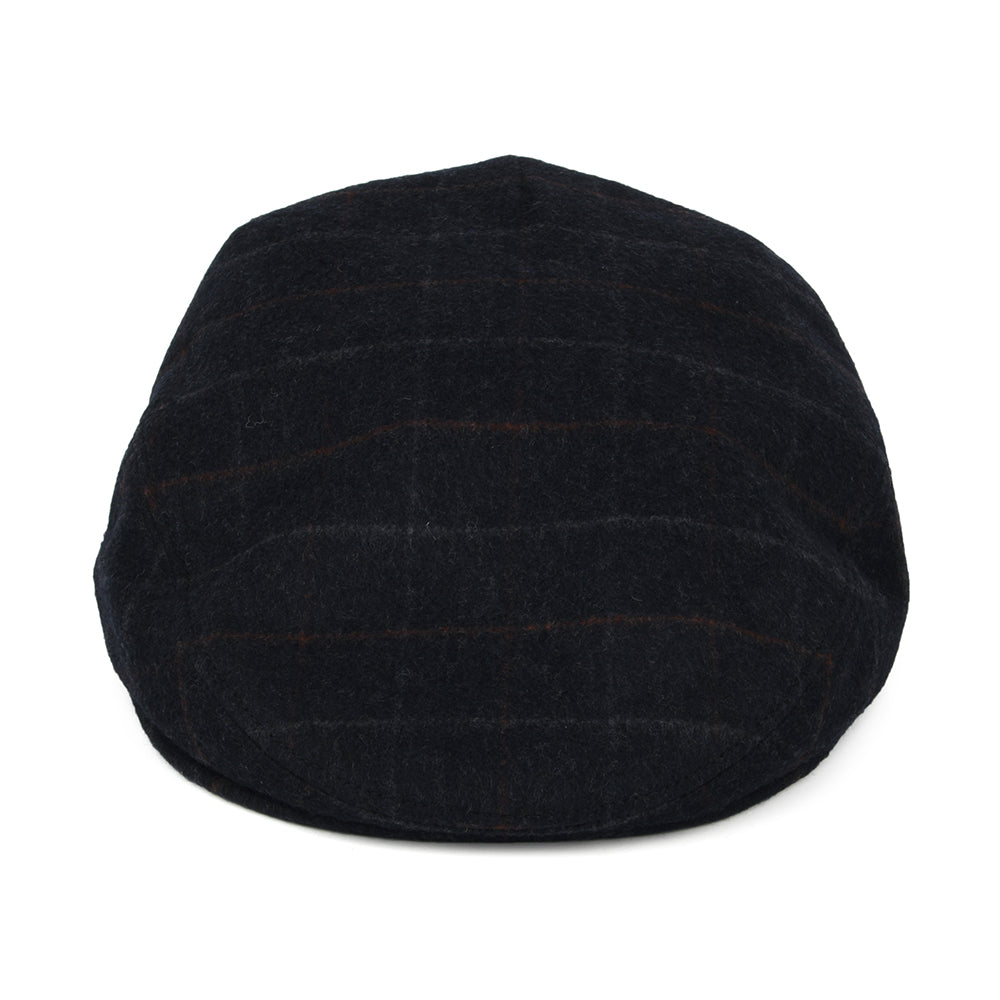 Gorra plana de loden wool a cuadros de City Sport - Azul Marino