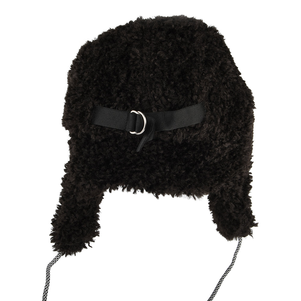Gorra con solapa Utility de Piel de oveja sintética de Kangol - Negro