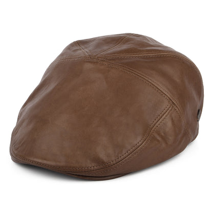Gorra plana Reffell de cuero de Bailey - Marrón