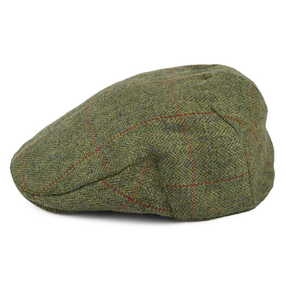 Gorra plana Impermeable a cuadros de Failsworth - Verde Musgo-Beige Arena