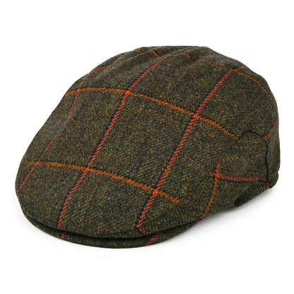 Gorra plana Impermeable a cuadros de Failsworth - Oliva-Naranja