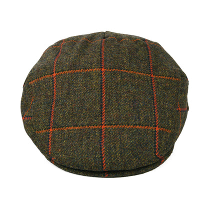 Gorra plana Impermeable a cuadros de Failsworth - Oliva-Naranja