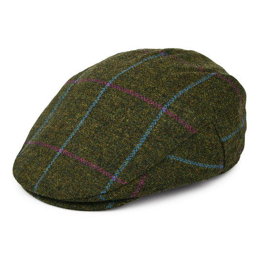 Gorra plana Impermeable a cuadros de Failsworth - Verde Oliva-Morado-Azul